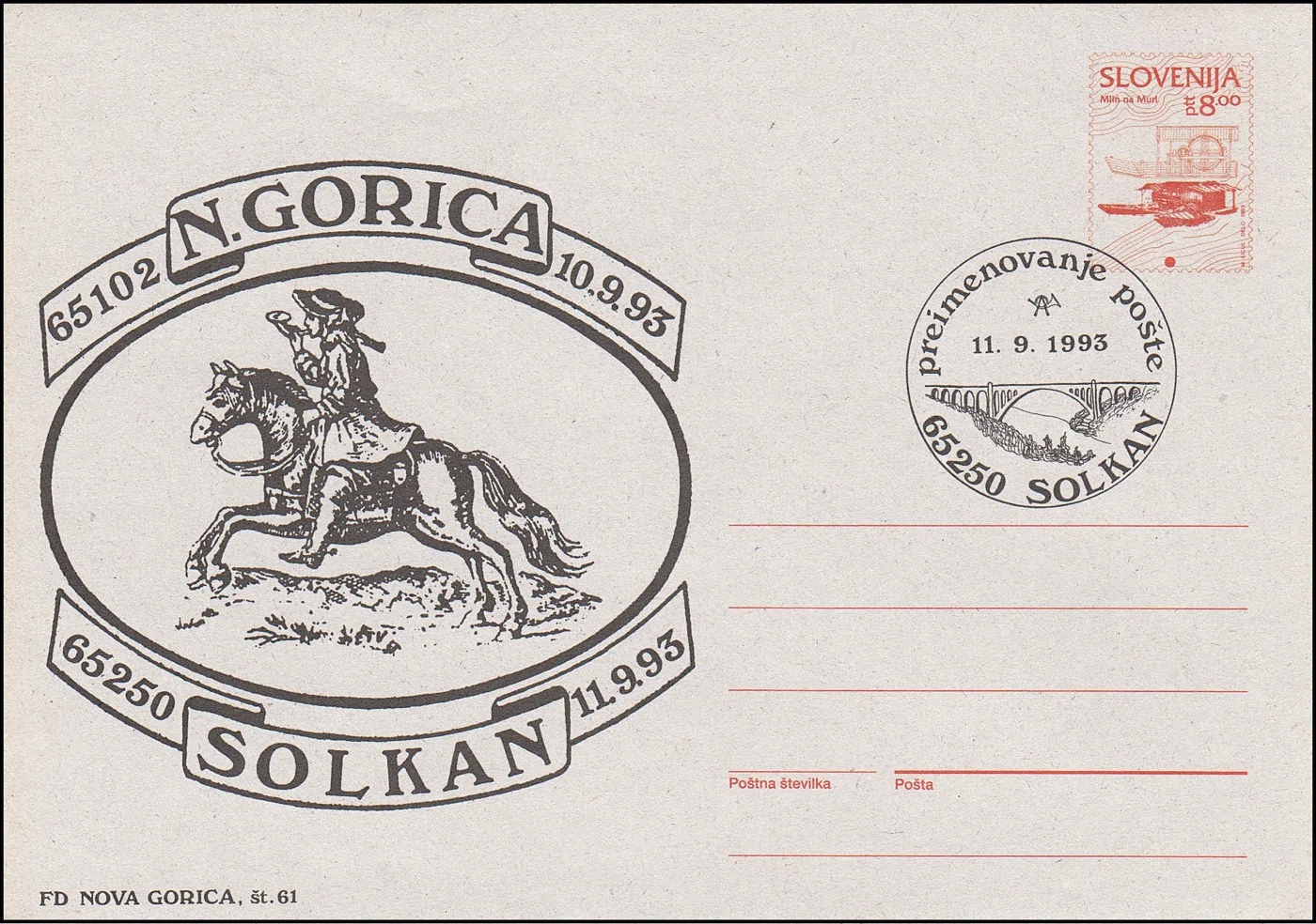 PREIMENOVANJE POŠTE SOLKAN